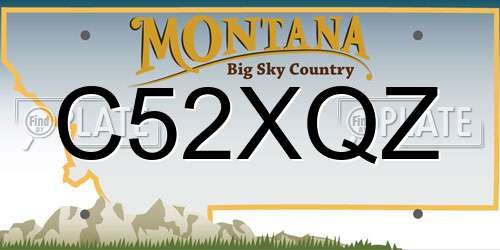 C52XQZ Montana License Plate
