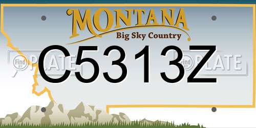 C5313Z Montana License Plate