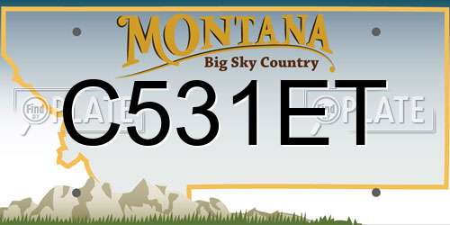 C531ET Montana License Plate