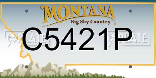 C5421P Montana License Plate