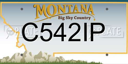 C542IP Montana License Plate