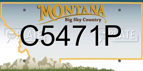 C5471P Montana License Plate