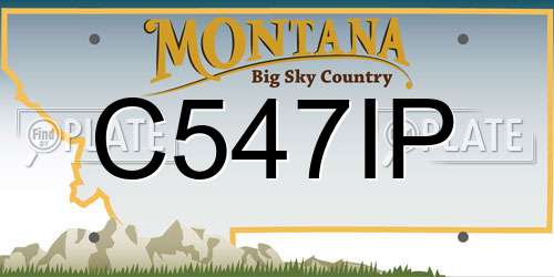 C547IP Montana License Plate