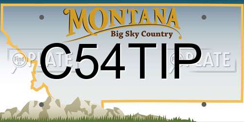 C54TIP Montana License Plate