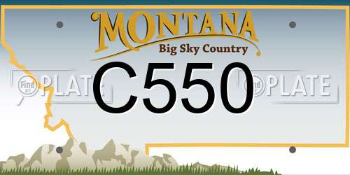 C550 Montana License Plate
