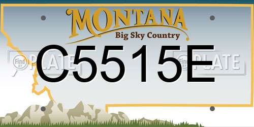 C5515E Montana License Plate