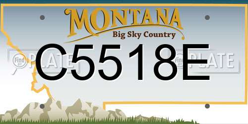 C5518E Montana License Plate