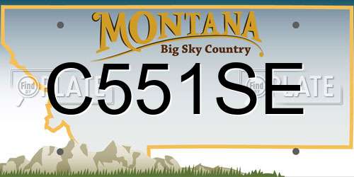 C551SE Montana License Plate