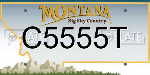 C5555T Montana License Plate