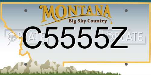 C5555Z Montana License Plate