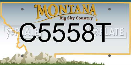 C5558T Montana License Plate