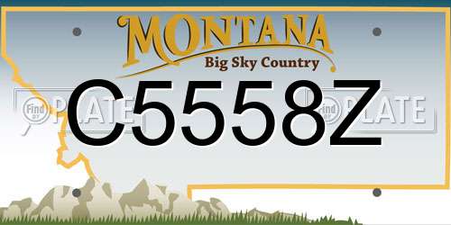 C5558Z Montana License Plate