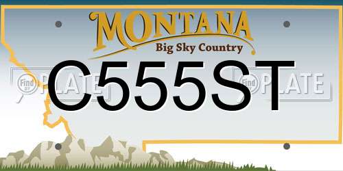 C555ST Montana License Plate