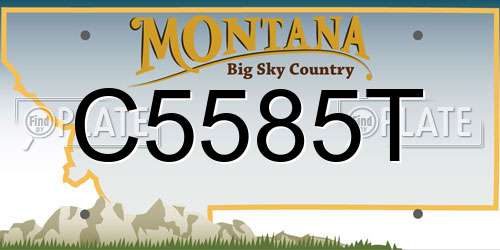C5585T Montana License Plate