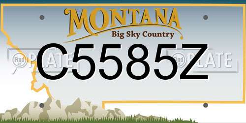 C5585Z Montana License Plate