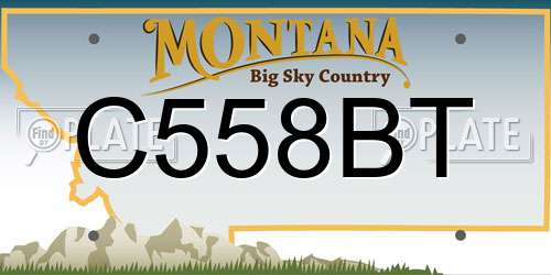 C558BT Montana License Plate
