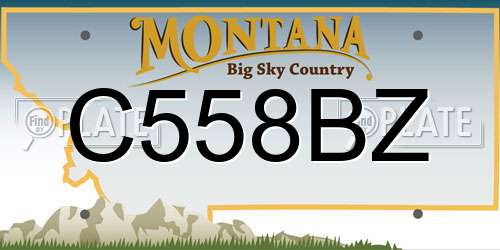 C558BZ Montana License Plate