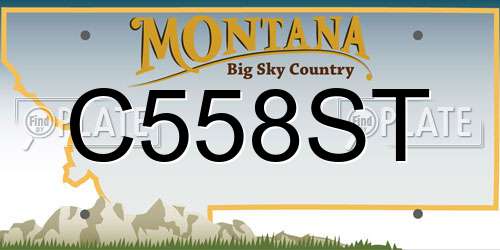 C558ST Montana License Plate