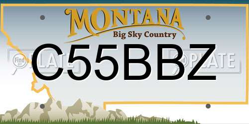 C55BBZ Montana License Plate