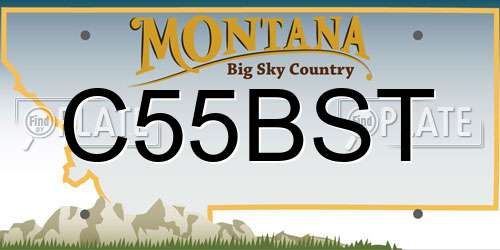 C55BST Montana License Plate