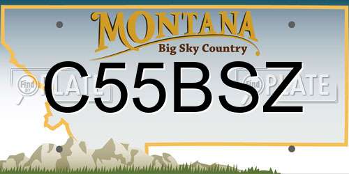 C55BSZ Montana License Plate