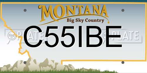 C55IBE Montana License Plate