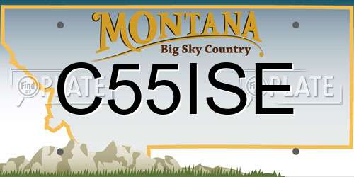 C55ISE Montana License Plate