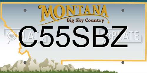C55SBZ Montana License Plate