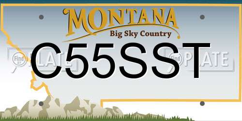 C55SST Montana License Plate