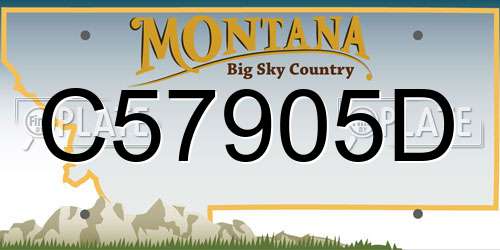 C57905D Montana License Plate