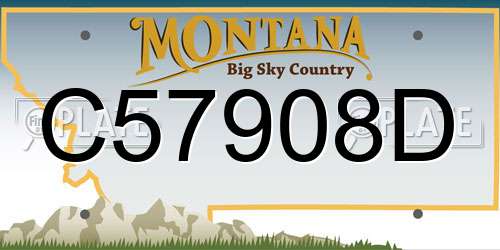 C57908D Montana License Plate