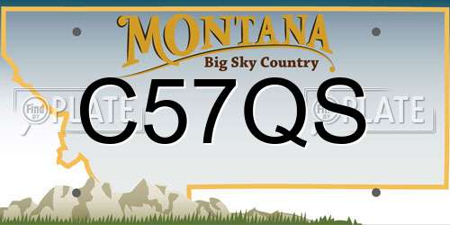 C57QS Montana License Plate