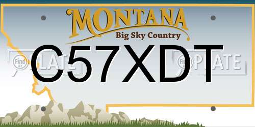 C57XDT Montana License Plate