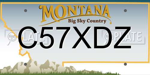 C57XDZ Montana License Plate