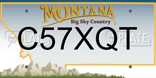 C57XQT Montana License Plate
