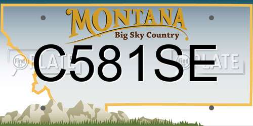 C581SE Montana License Plate