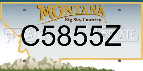 C5855Z Montana License Plate