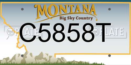 C5858T Montana License Plate