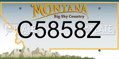 C5858Z Montana License Plate