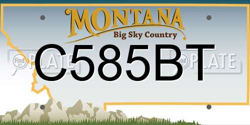 C585BT Montana License Plate