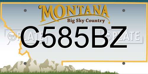 C585BZ Montana License Plate