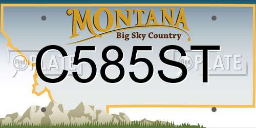 C585ST Montana License Plate