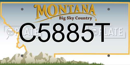 C5885T Montana License Plate
