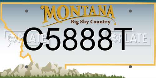 C5888T Montana License Plate