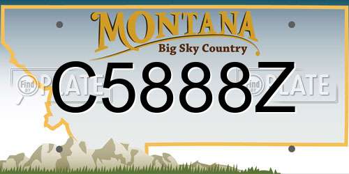 C5888Z Montana License Plate