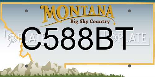 C588BT Montana License Plate