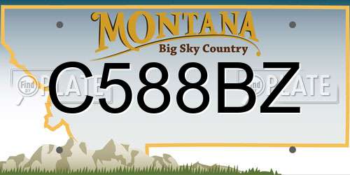 C588BZ Montana License Plate