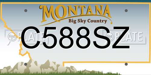 C588SZ Montana License Plate