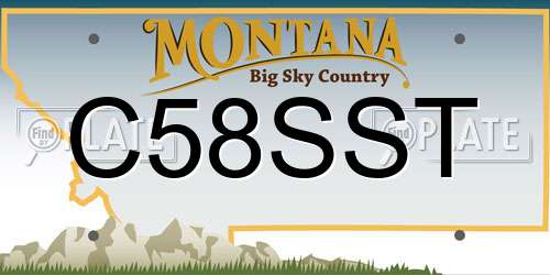 C58SST Montana License Plate