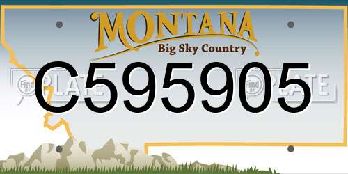 C595905 Montana License Plate